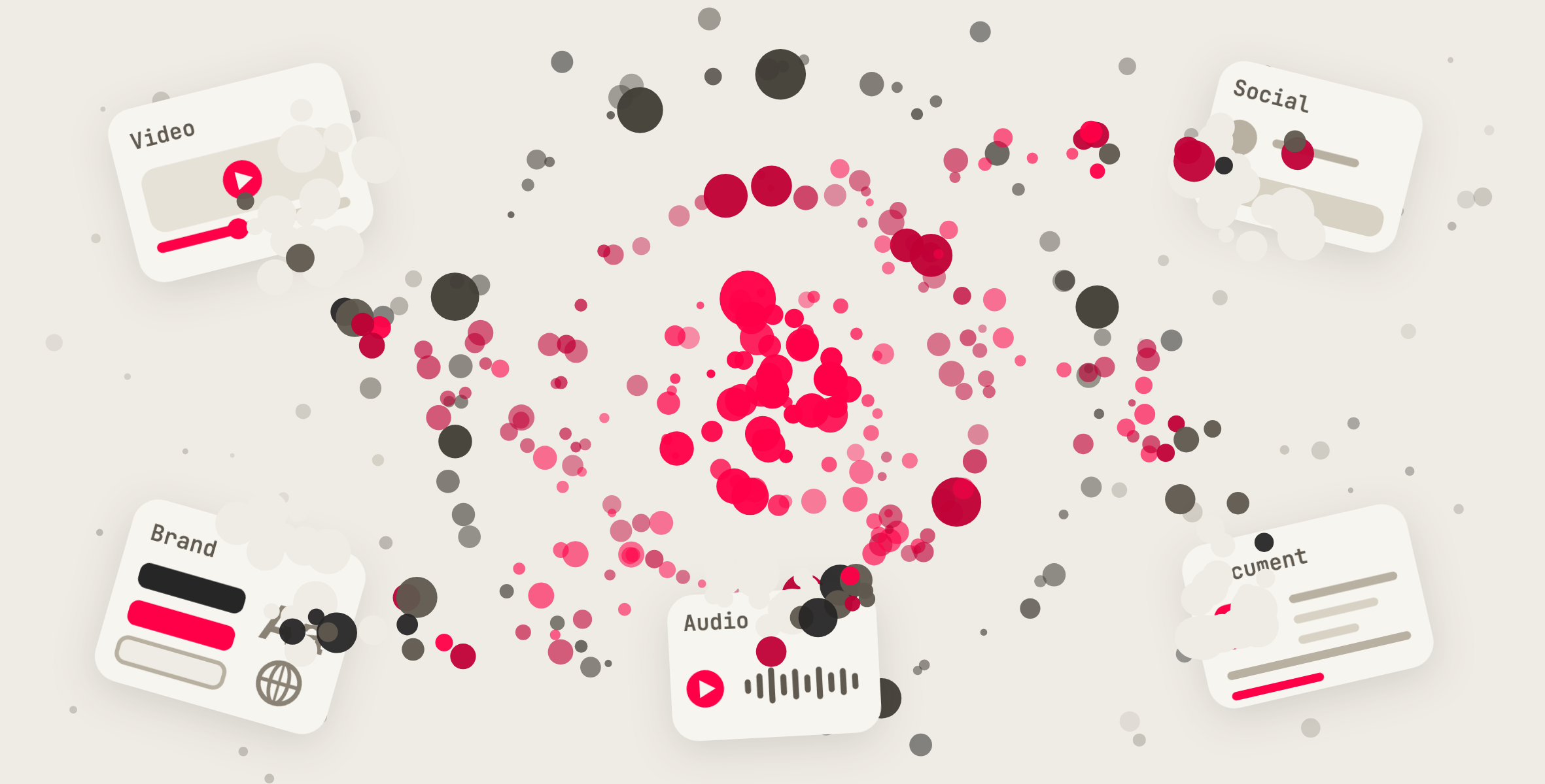 Long-form content broken into reusable atoms